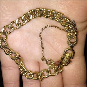 Golden Vintage Monet link bracelet